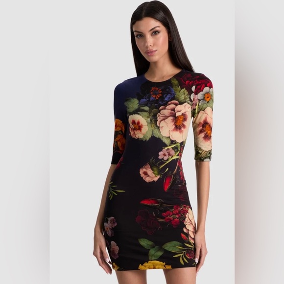 Alice + Olivia Dresses & Skirts - Alice + Olivia Delora Mini Sheath Dress Magic Garden Size 8 NWT RRP $395